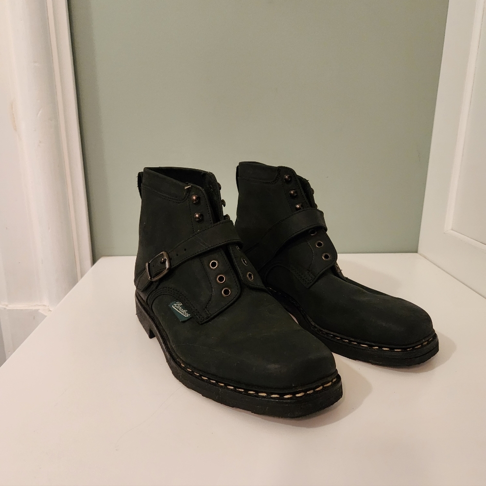 Womens Black PARABOOT Leather Boots Size 6.5 US/ 5.5(K) UK/ 38 EU Silent Luxury